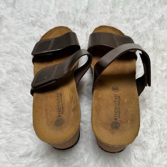 Eric Michael Brown Platform Sandals Size 6 - Picture 8 of 12